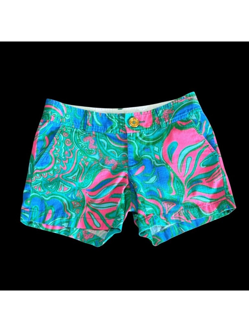 Lilly Pulitzer Callahan Shorts Multicolor Womens Size 0 Cotton Casual Summer